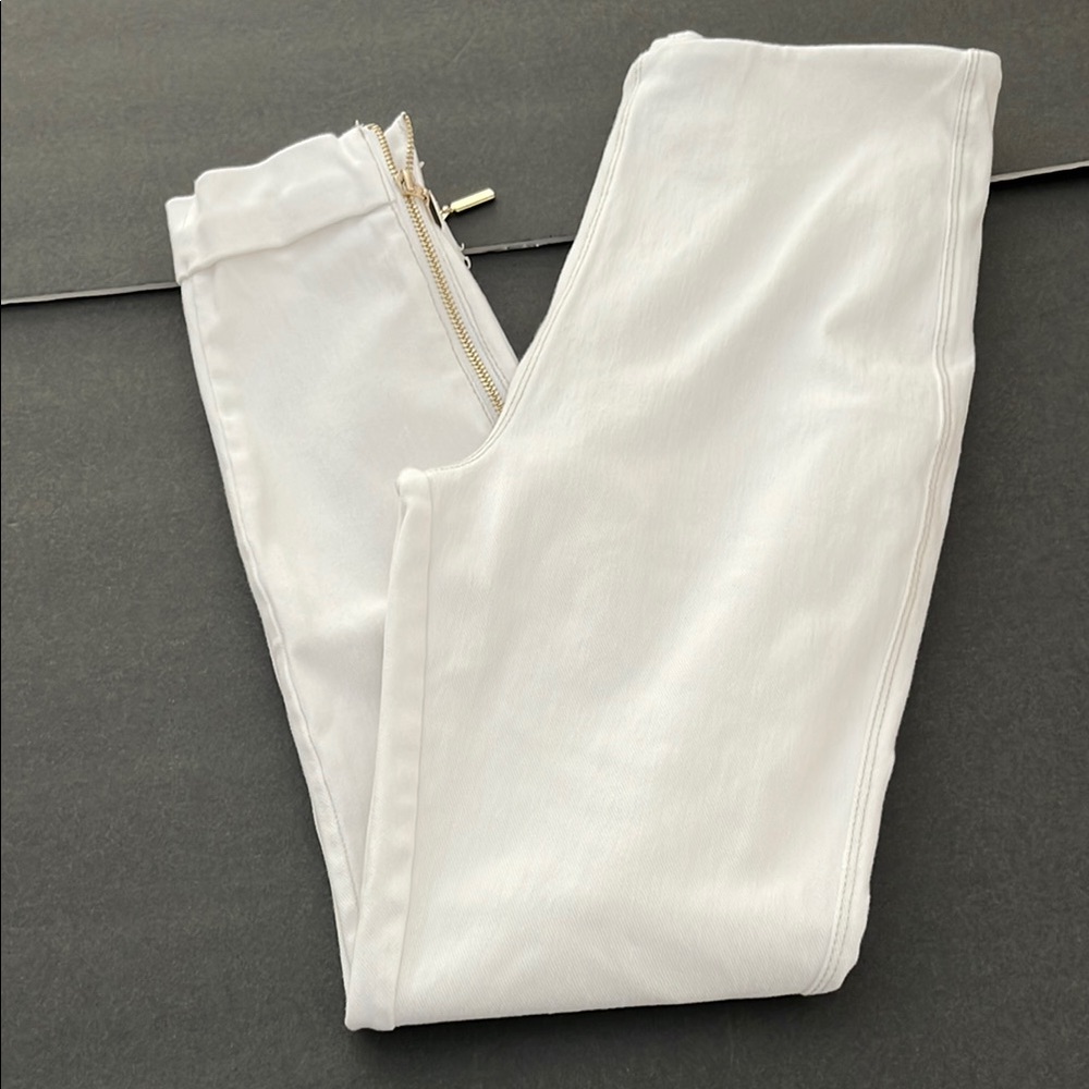 White Zippered LYSSE Ankle Pants